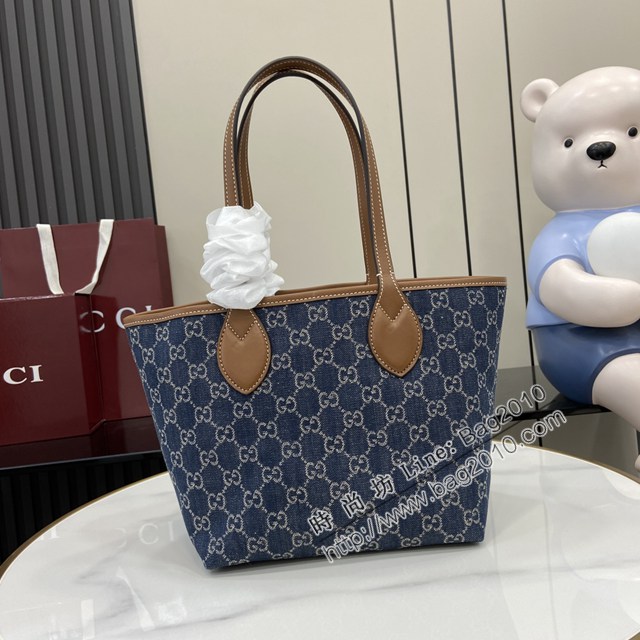 Gucci專櫃古馳最新款Totissima系列小號托特包肩背包 jh2607型號：820496